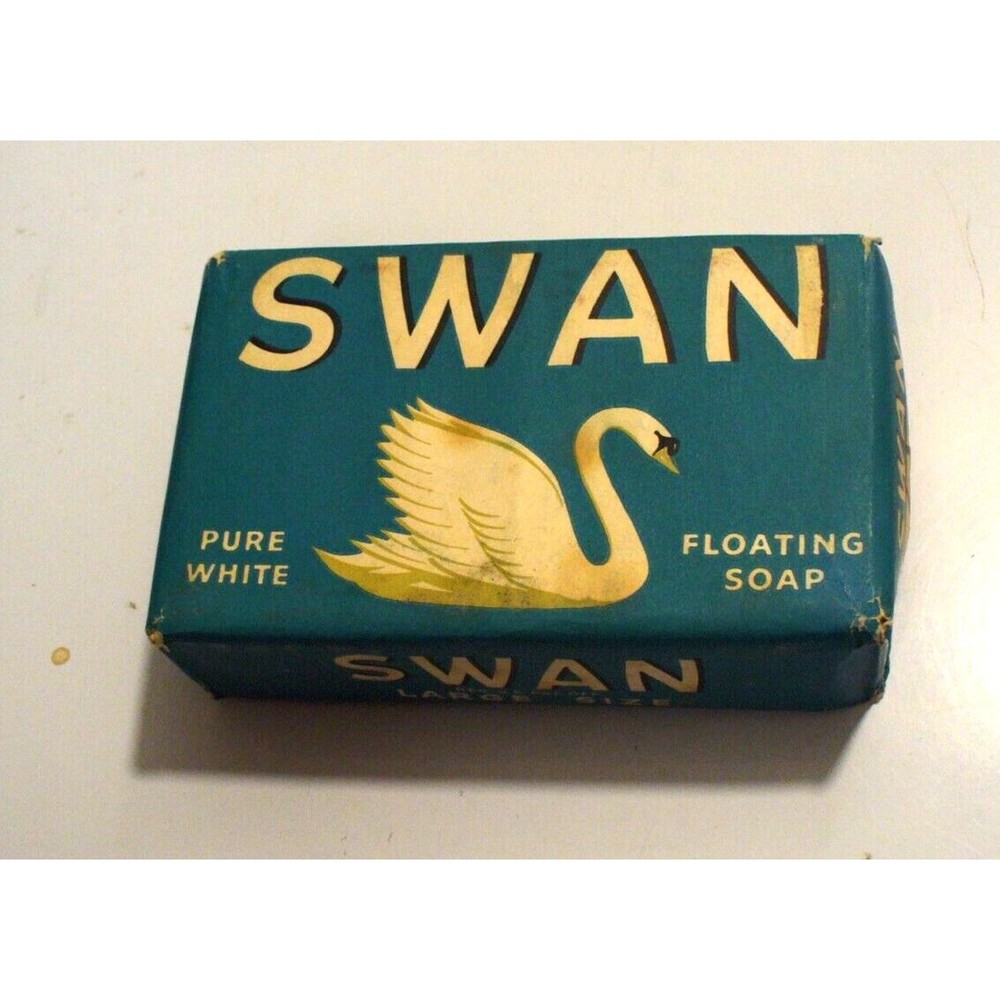 Vintage NOS Swan Soap Bar Regular Size Pure Mild Floating Soap Lever Bros